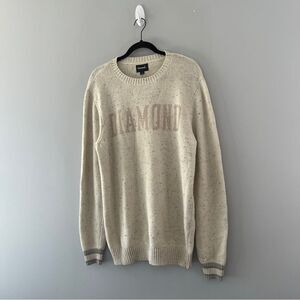 Diamond Supply Co Knit Logo Spellout Sweater Wool Blend Size Large L